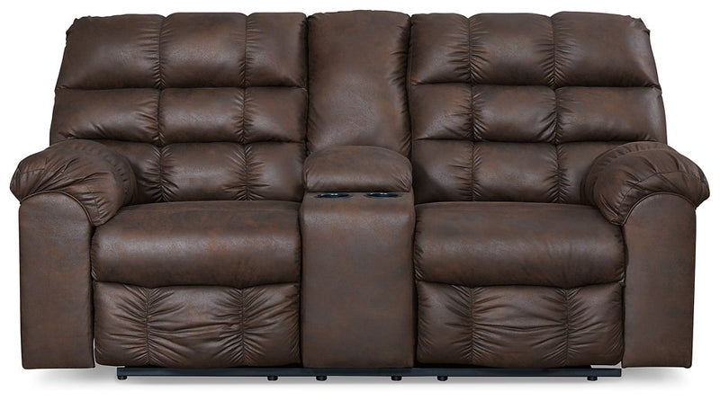 Derwin Reclining Loveseat with Console