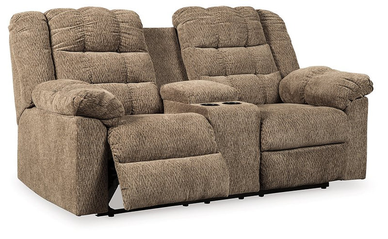 Workhorse Reclining Loveseat with Console