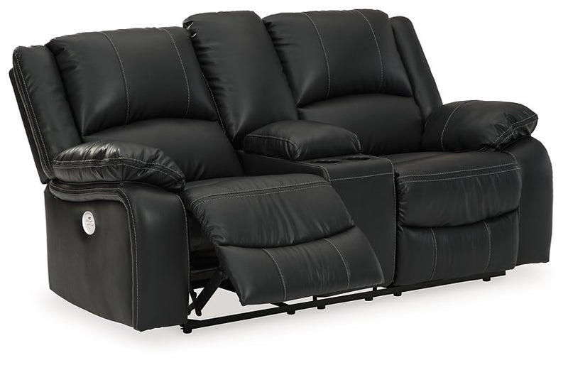 Calderwell Power Reclining Loveseat with Console