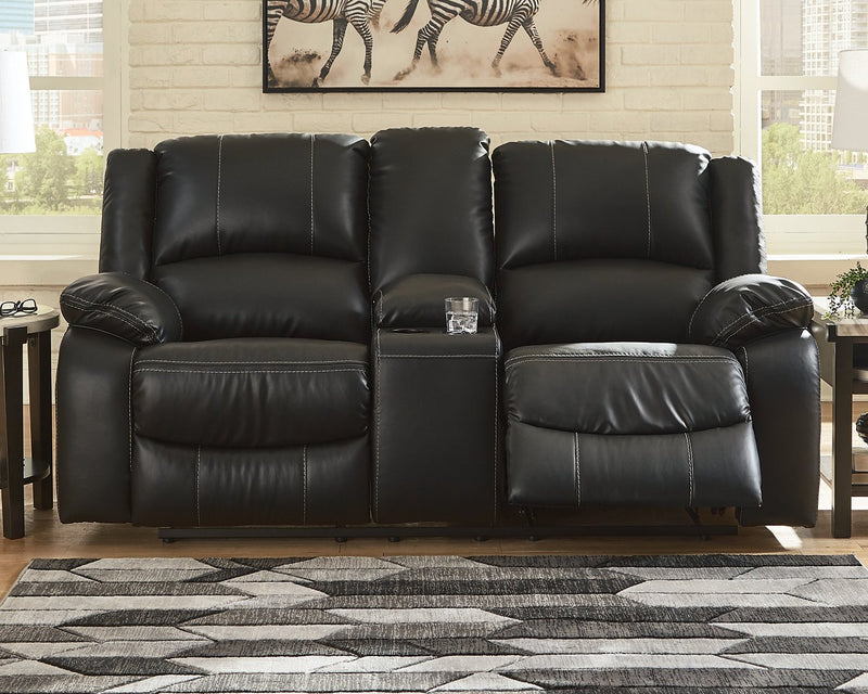 Calderwell Reclining Loveseat with Console