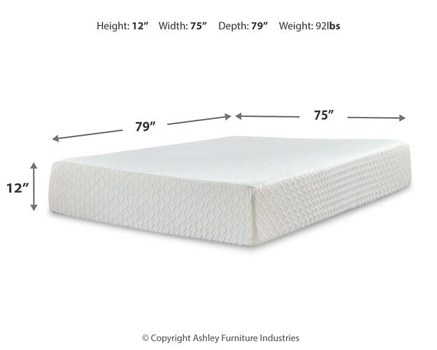 Chime 12 Inch Memory Foam Mattress and Base Set