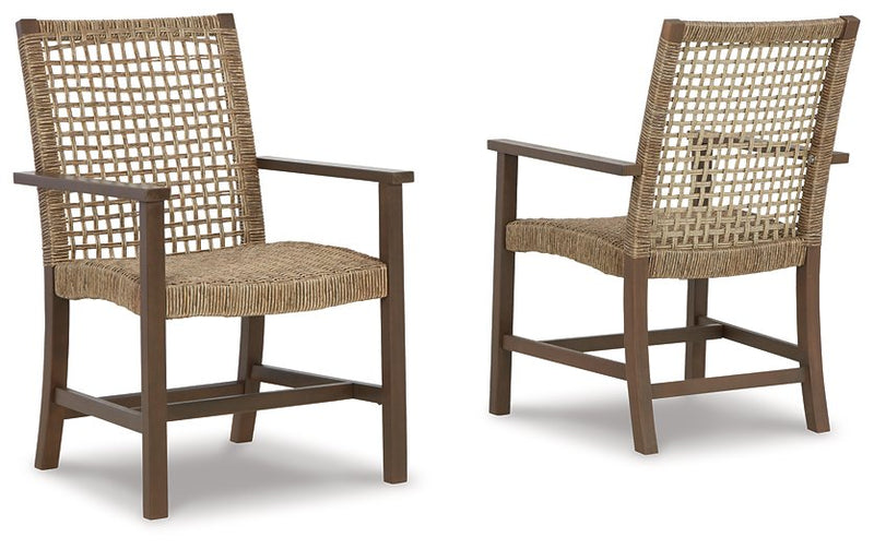 Germalia Outdoor Dining Arm Chair (Set of 2)