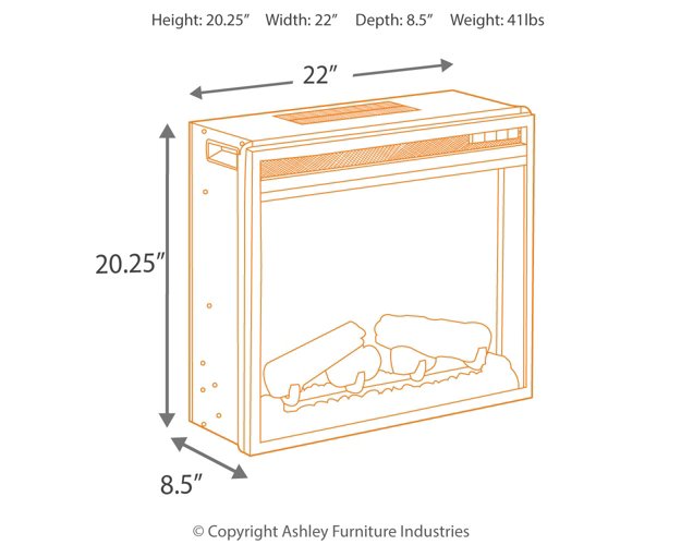 Wynnlow TV Stand with Electric Fireplace