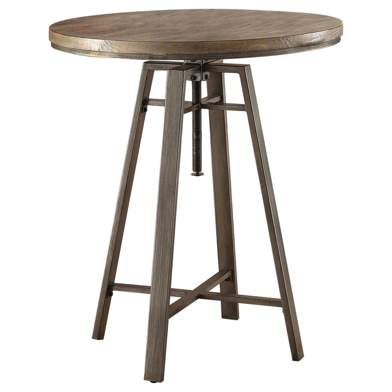 Bartlett Adjustable Swivel Bar Table Brushed Nutmeg image