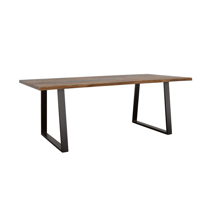 Ditman Live Edge Dining Table Grey Sheesham and Black image