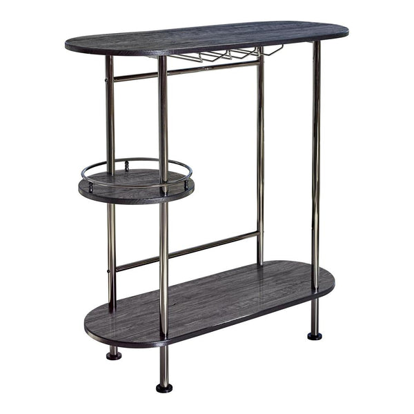 Ferguson 3-tier Bar Unit Black Nickel and Black Oak image