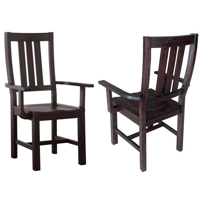 Calandra Slat Back Arm Chairs Vintage Java (Set of 2) image