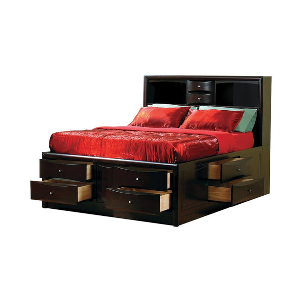 Phoenix 10-drawer Queen Bed Deep Cappuccino image