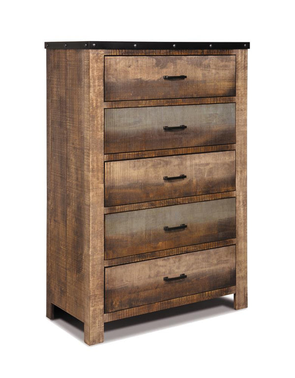 Sembene 5-drawer Chest Antique Multi-color image