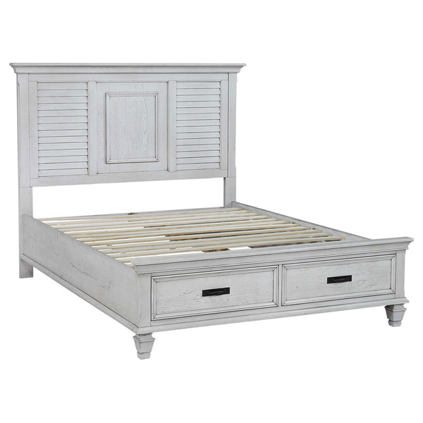 Franco California King Storage Bed Antique White image