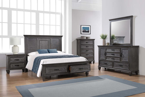 Franco 4-piece Eastern King Storage Bedroom Set Weathered Sage image