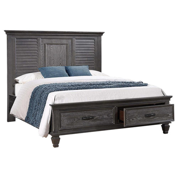 Franco Eastern King Platform Storage Bed Weathered Sage image