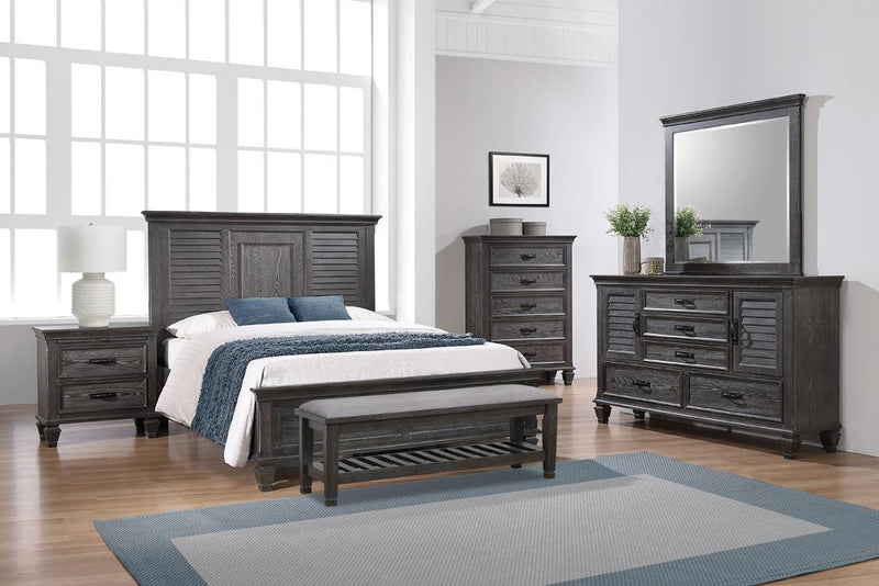 Franco 5-piece Eastern King Panel Bedroom Set Weathered Sage image