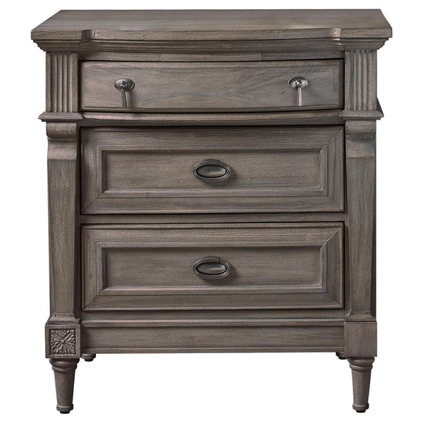 Alderwood 3-drawer Nightstand French Grey image