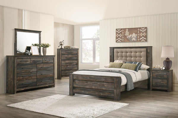 Ridgedale 5-piece Eastern King Bedroom Set Weathered Dark Brown and Latte image