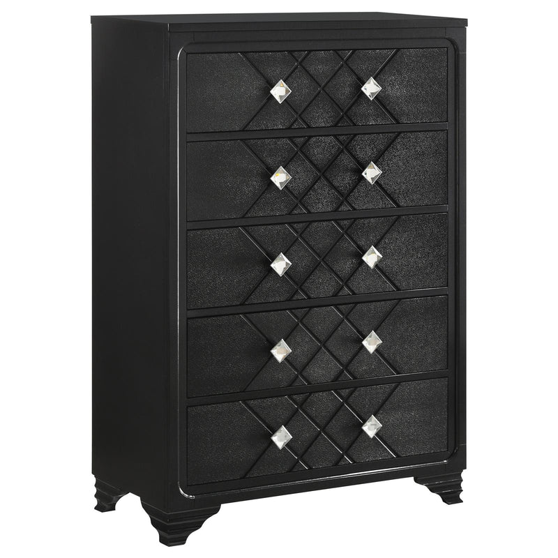 Penelope 5-drawer Chest Black image