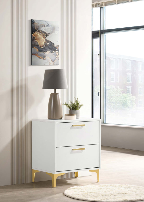 Kendall 2-drawer Nightstand White image