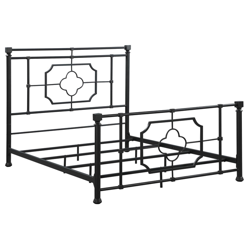 Paskay Eastern King Metal Panel Bed Matte Black image