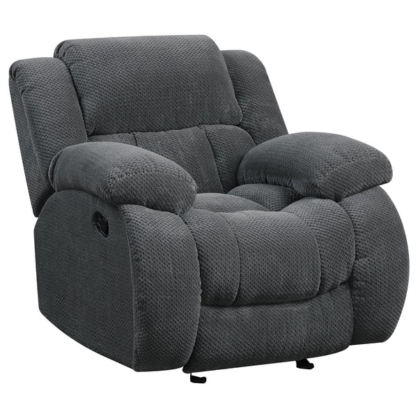 Weissman Upholstered Glider Recliner Charcoal image