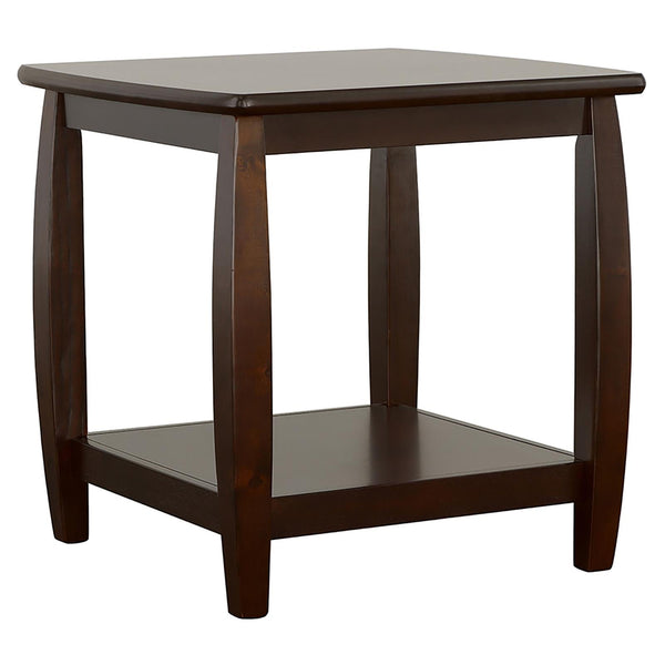 Dixon Square End Table with Bottom Shelf Espresso image