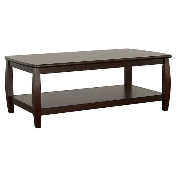 Dixon Rectangular Coffee Table with Lower Shelf Espresso image