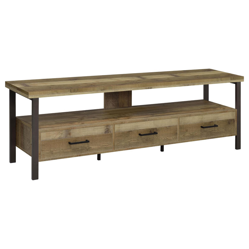 Ruston 71" 3-drawer TV Console Weathered Pine image