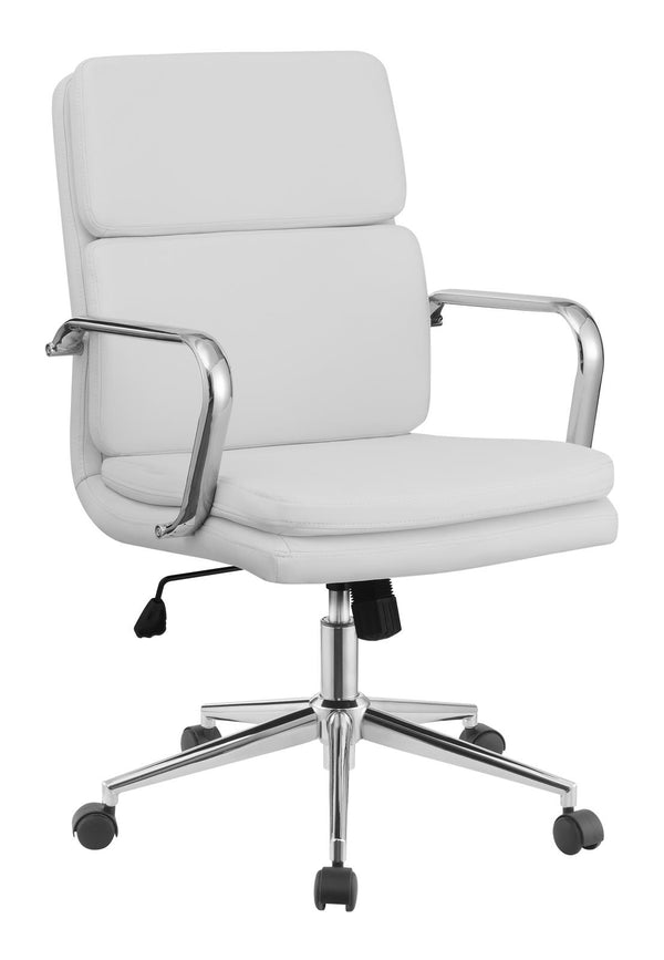 Ximena Standard Back Upholstered Office Chair White image