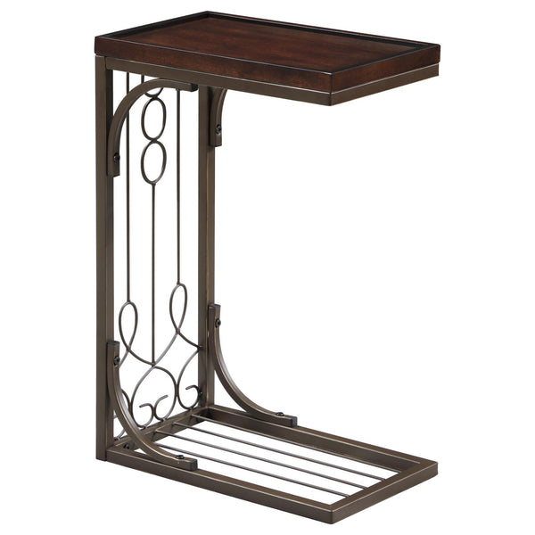 Alyssa Accent Table Brown and Burnished Copper image